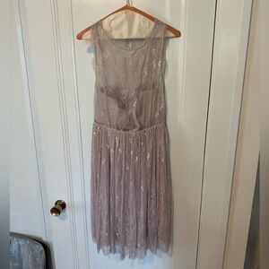 BHLDN dusty rose lace dress